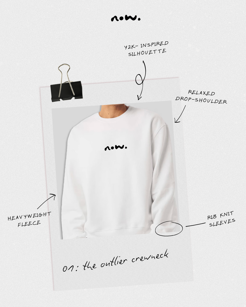 The Outlier Crewneck in Cloud